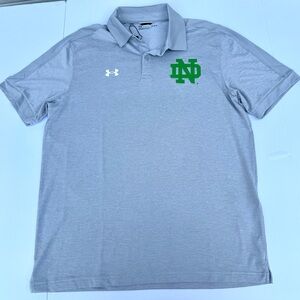 Under Armour Notre Dame Irish Short Sleeve Alumni Golf Polo Men's Size Large NWT